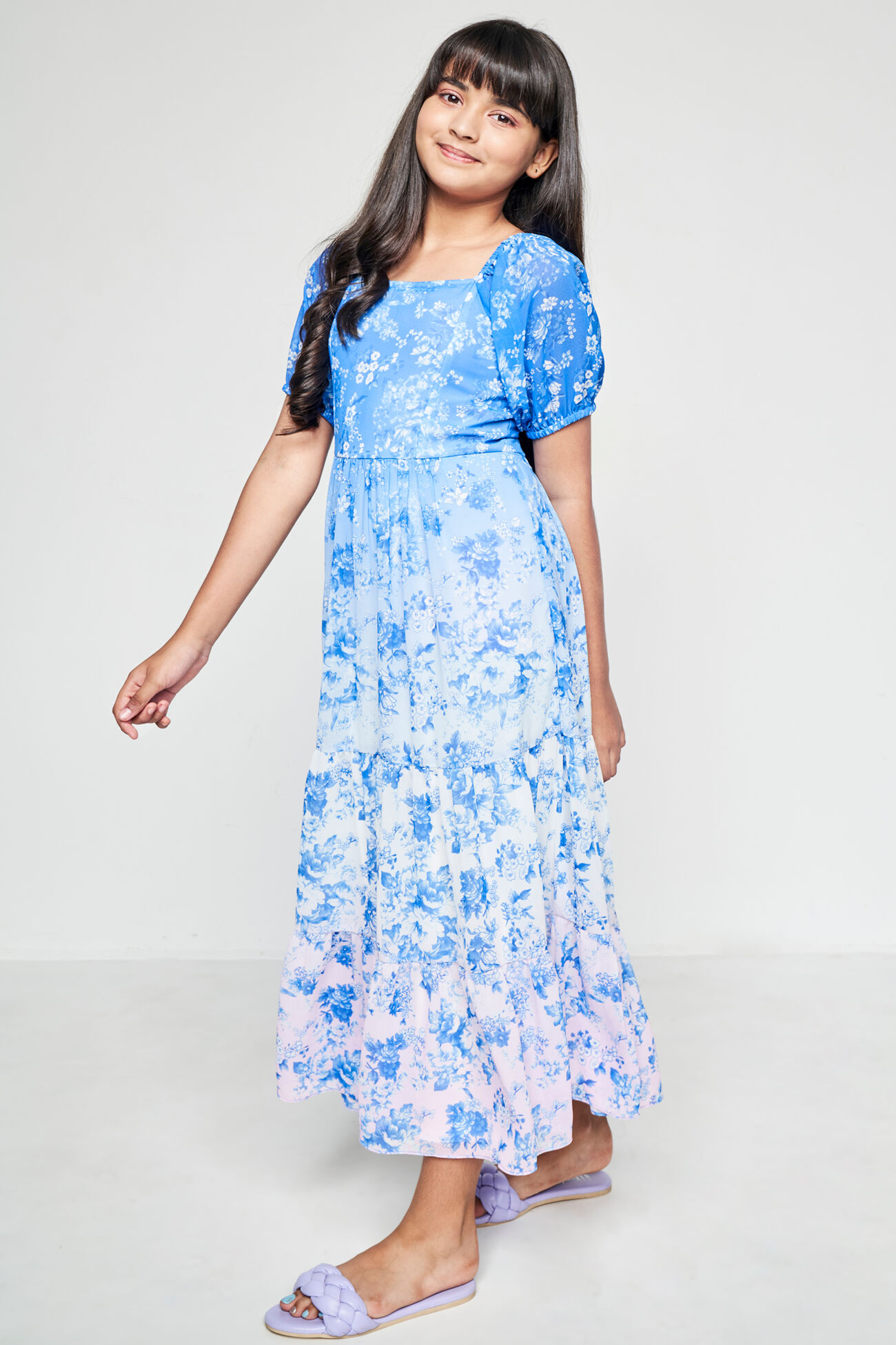 Ombre Effects Fit And Flare Maxi, Pink, image 1